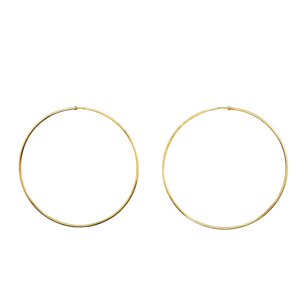 18K Yellow Gold Hoop Earrings